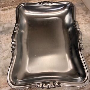 Demeyere Polished Silver Decorative Rectangular Vanity Tray